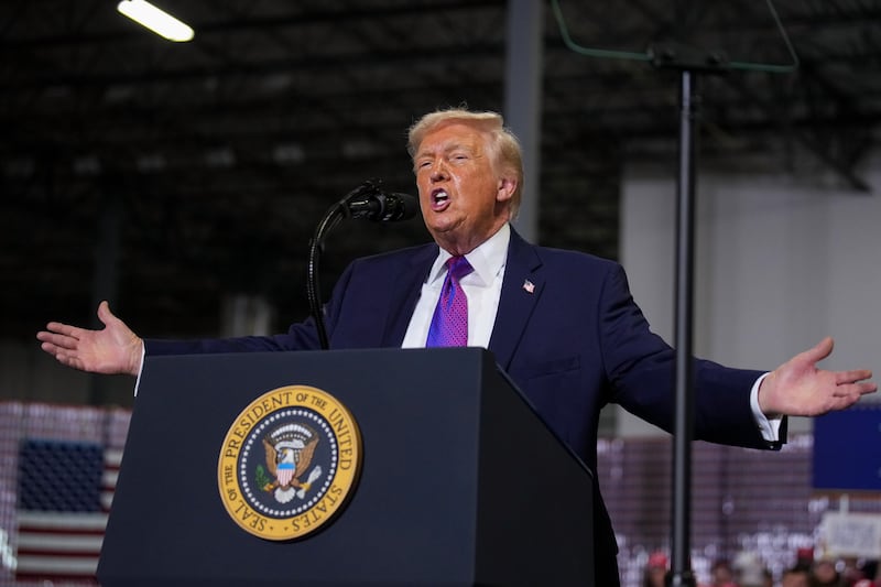 Betting markets gave Rep. Thomas Massie a boost after President Donald Trump railed against him during a visit to his Kentucky district on March 11.