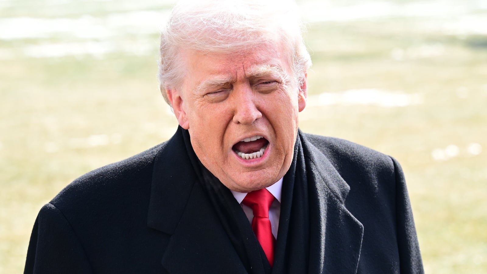 President Donald Trump speaks to reporters before departing the White House in Washington, United States, on January 27, 2026.