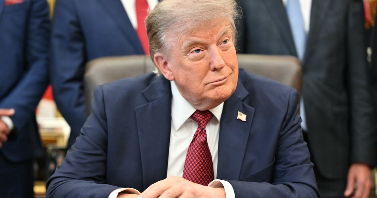 Photo: The Daily Beast President Donald Trump took reporters' questions during an appearance in the Oval Office of the White House on July 24, 2026