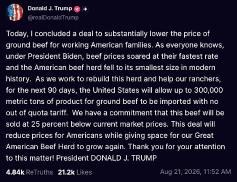 Donald Trump/Truth Social