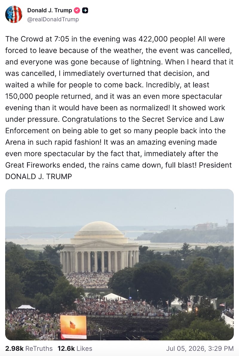 donald trump crowd size