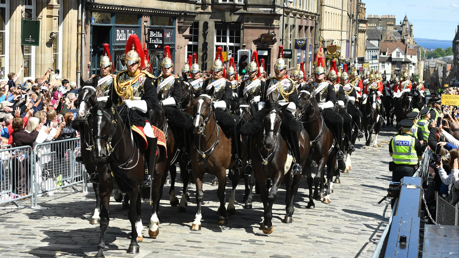 King Charles and Queen Camilla have received the Scottish Crown jewels during a ceremony in Edinburgh.