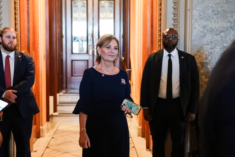 Sen. Darline Graham Nordone walks out of the Senate Chambers during a vote in the U.S. Capitol Building on July 20, 2026 in Washington, DC.
