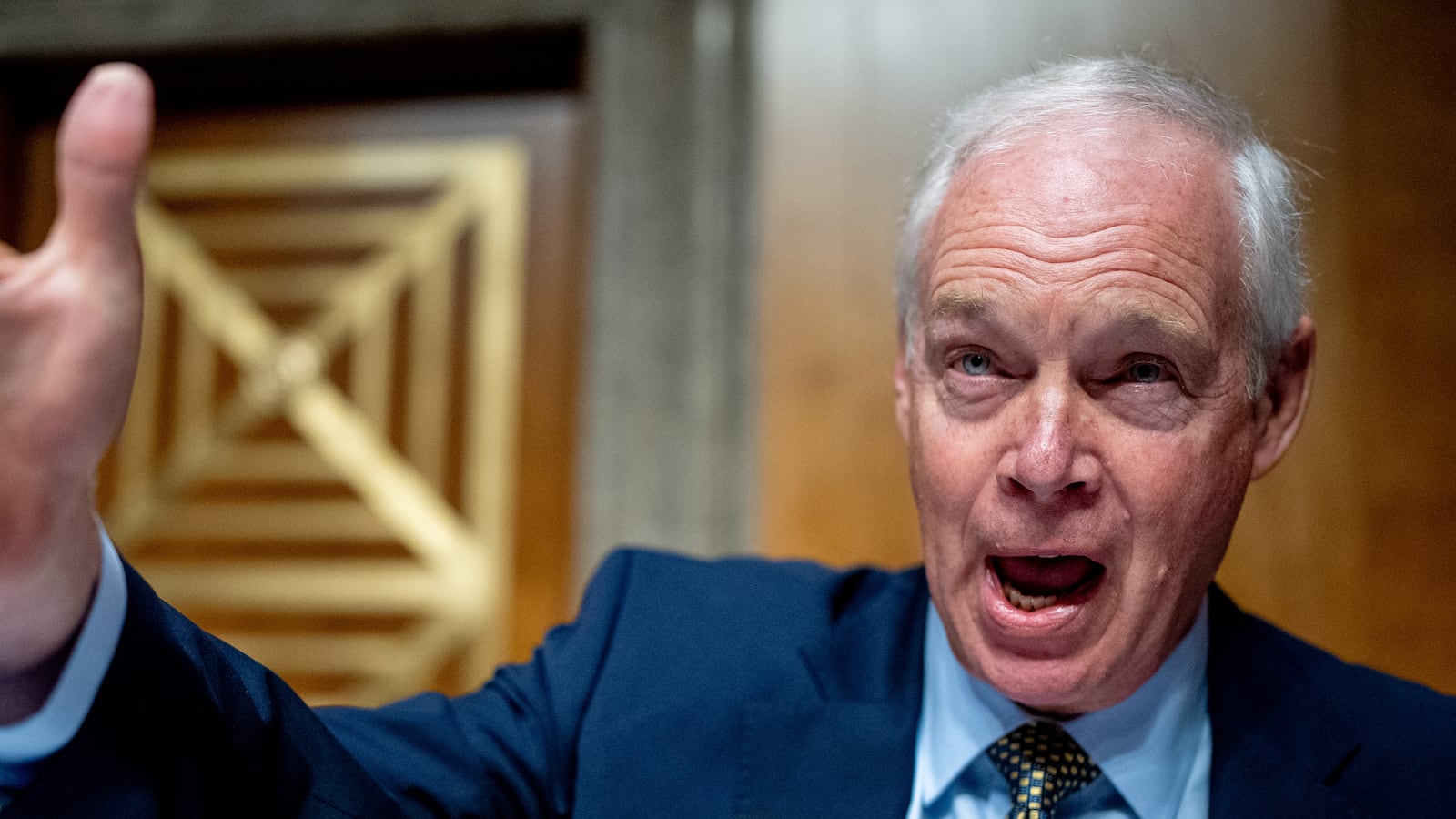 WASHINGTON, DC - JUNE 11: Ranking Member Sen. Ron Johnson (R-WI) speaks as U.S. Coast Guard Commandant Adm. Linda Fagan testifies at a Senate Homeland Security and Governmental Affairs Subcommittee on Investigations hearing on Capitol Hill on June 11, 2024 in Washington, DC. Fagan is testifying after Shannon Norenberg, the Coast Guard Academy's sexual assault response coordinator, resigned Sunday and released a statement alleging she was used to lie and discourage victims of sexual assault from coming forward during a coverup of a report known as "Operation Fouled Anchor." (Photo by Andrew Harnik/Getty Images