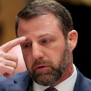 U.S. Senator Markwayne Mullin, President Donald Trump's nominee to be Homeland Security secretary, testifies before a Senate Homeland Security and Governmental Affairs Committee confirmation hearing on Capitol Hill in Washington, D.C., U.S., March 18, 2026. REUTERS/Evan Vucci
