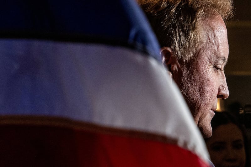 Texas Attorney General Ken Paxton appears during a rally for his senatorial campaign at George’s Banquet Hall in Waco, Texas, U.S. March 2, 2026. REUTERS/Kaylee Greenlee     TPX IMAGES OF THE DAY