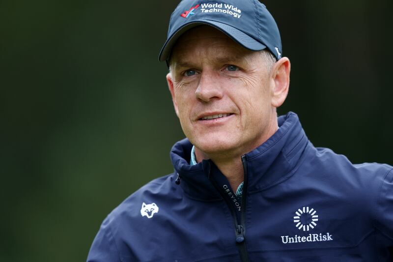 VIRGINIA WATER, ENGLAND - SEPTEMBER 10: Luke Donald of England looks across the seventh green during the Pro-Am ahead of the BMW PGA Championship 2025 at Wentworth Golf Club on September 10, 2025 in Virginia Water, England. (Photo by Kate McShane/Getty Images)