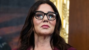 UNITED STATES - NOVEMBER 4: Labor Secretary Lori Chavez-DeRemer attends a news conference with House Republican leadership in the U.S. Capitol on the government shutdown on Tuesday, November 4, 2025. (Tom Williams/CQ-Roll Call, Inc via Getty Images)