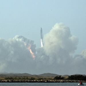 SpaceX’s Starship lifts off from the company’s Boca Chica launchpad on an orbital test mission, near Brownsville, Texas, April 20, 2023. 