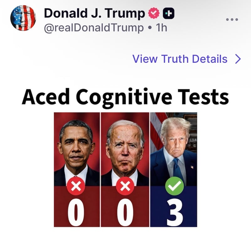 Trump's Truth Social post