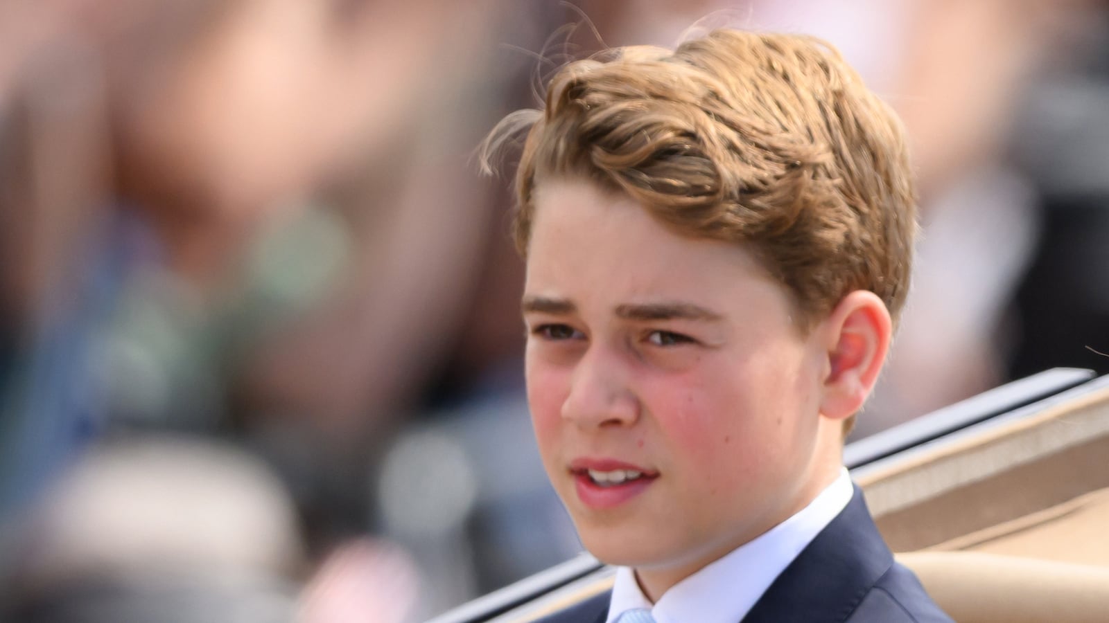 Prince George of Wales and his younger sister, Princess Charlotte, rode in the Ascot Landau for the ceremonial occasion.