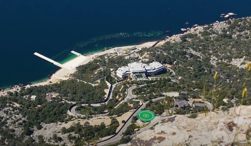An aerial shot of Putin's Crimean bolthole.