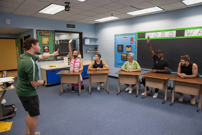 Denton Mallas, Jonathan Van Ness, Antoni Porowski, Tan France, Karamo Brown, Bobby Berk