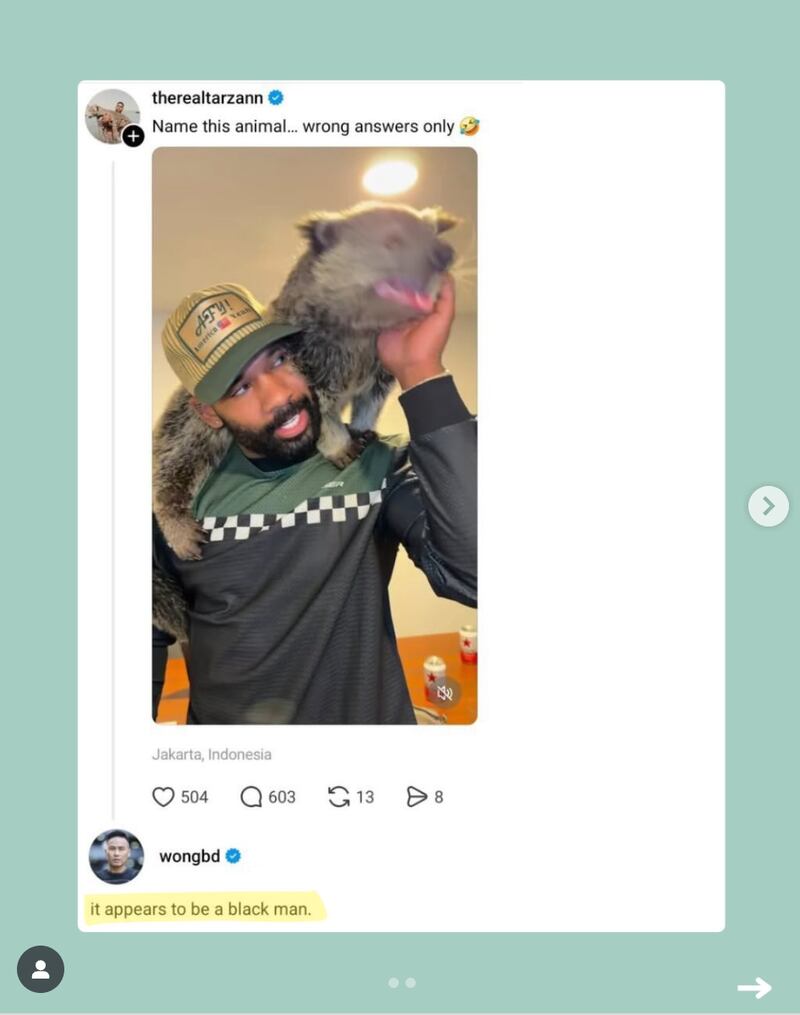 B.D. Wong deleted post he said was "racist."