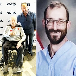 Terrance Randolph and son Bret and VA nurse Alex Pretti.