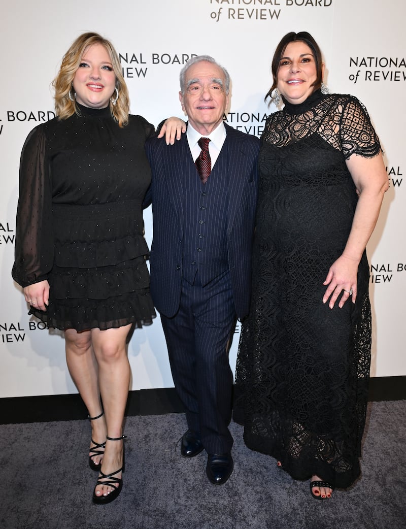 Martin Scorsese with his daughters Francesca and Cathy.