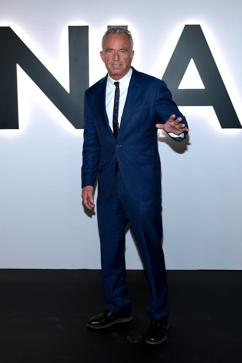 Robert F. Kennedy Jr. walks the black carpet.