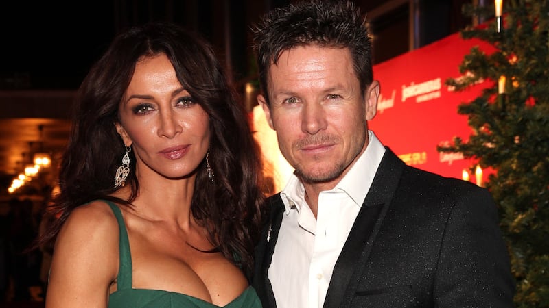 Felix Baumgartner (R) and his wife Mihaela Rădulescu (L).