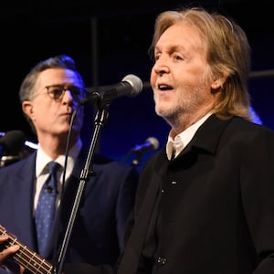 Stephen Colbert and Paul McCartney.