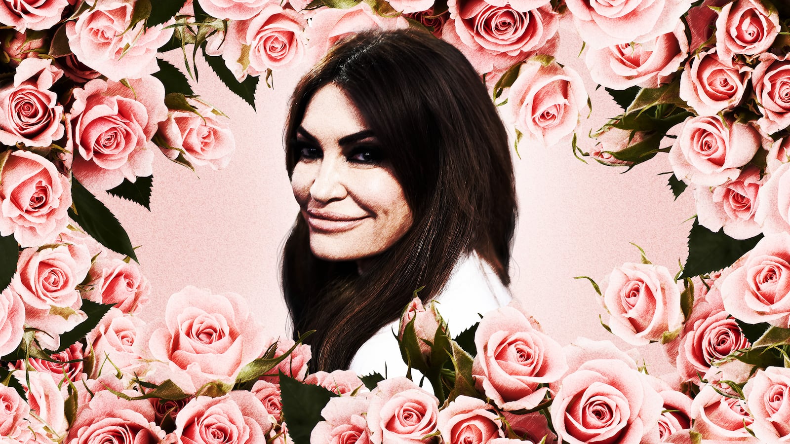 Kimberly Guilfoyle's pink roses