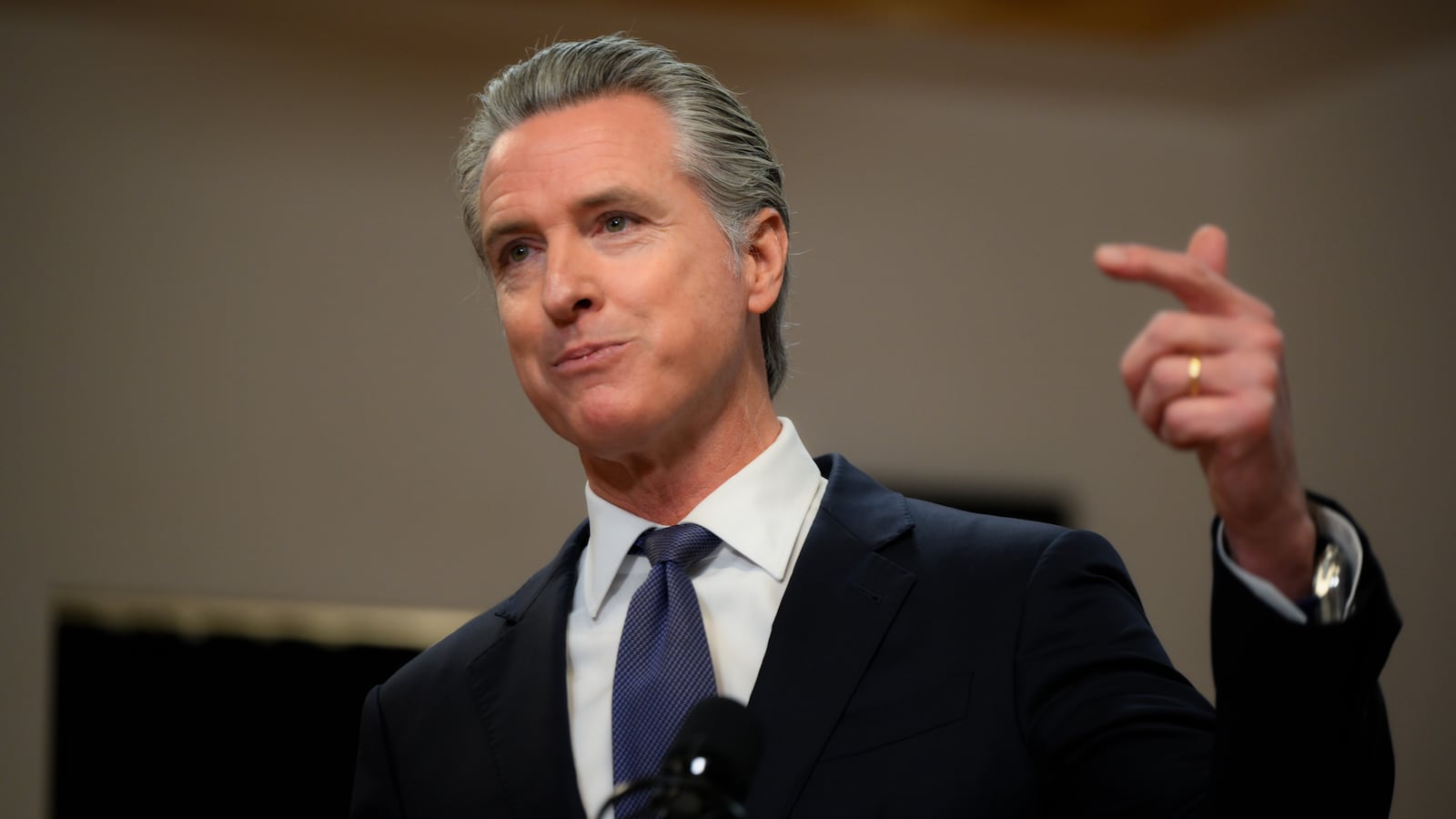 SAN FRANCISCO, CALIFORNIA - JANUARY 16: Governor Gavin Newsom speaks during a press conference about 'New Funding for Homelessness and Mental Health Efforts' and criticized President Trump that ICE agents movement over immigrants and citizens', in San Francisco, California, United States on January 16, 2026. (Photo by Tayfun Coskun/Anadolu via Getty Images)