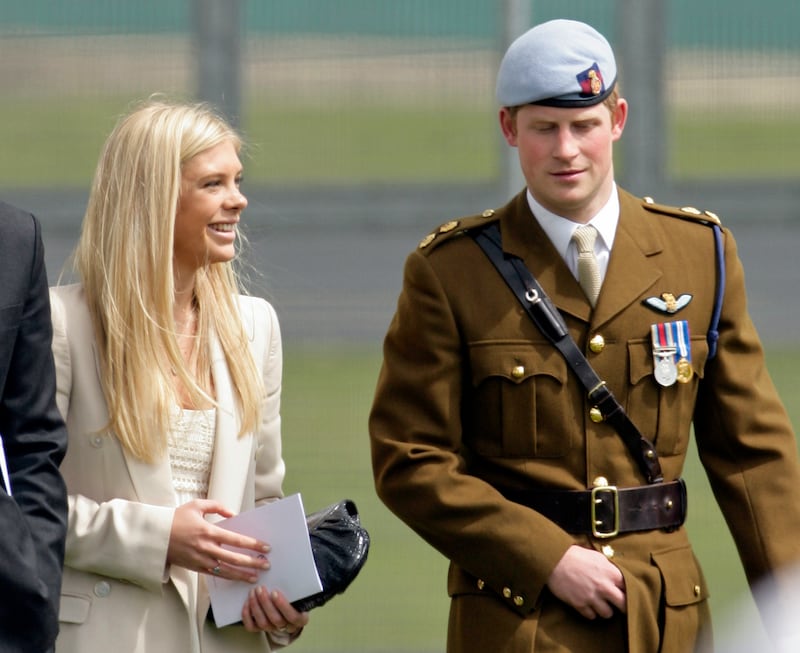 Chelsy Davy and boyfriend Prince Harry attend Harry's Army Air Corps pilots course graduation ceremony at the Museum of Army Flying on May 7, 2010 in Andover, England.
