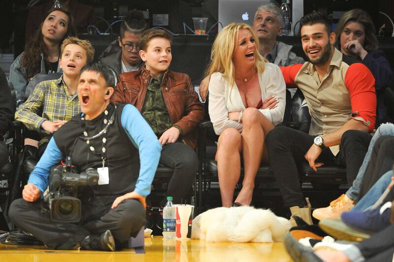 Sean Federline, Jayden James Federline, Britney Spears and Sam Asghari in 2017.