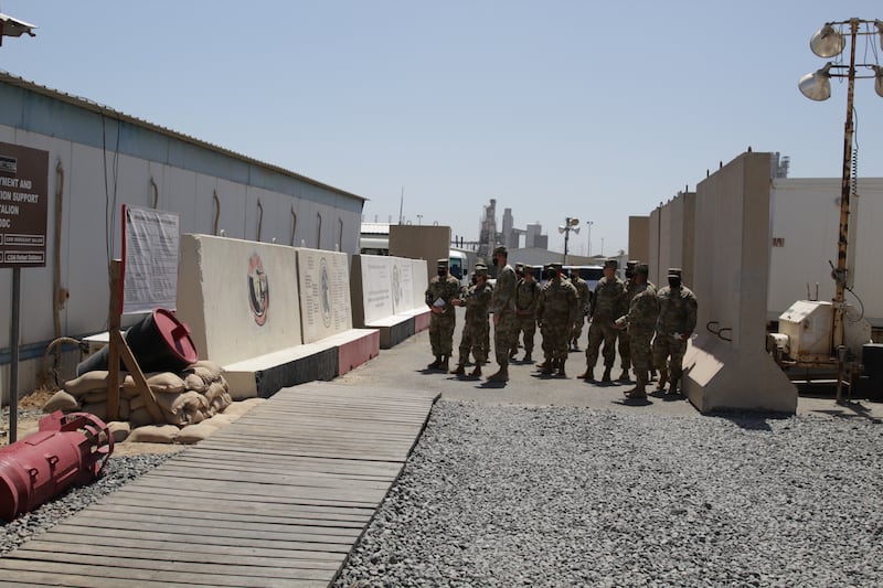 The Shuaiba port base in July 2021.