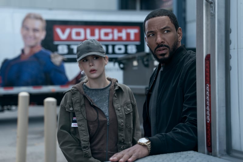 Erin Moriarty  and Laz Alonso