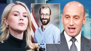 Karoline Leavitt, Alex Pretti, and Stephen Miller.