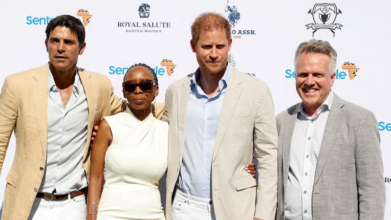 Sophie Chandauka with Prince Harry at a charity polo event in Florida in 2024.