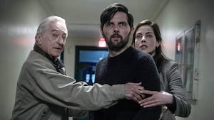 Robert De Niro, Adam Scott, and Michelle Monaghan in The Whisper Man