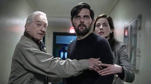 Robert De Niro, Adam Scott, and Michelle Monaghan in The Whisper Man