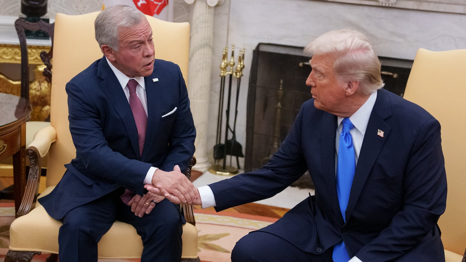 Jordan's King Abdullah II and President Trump