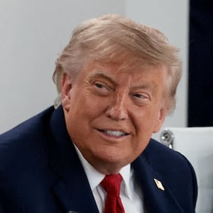 Buddies: Donald Trump and OpenAI CEO Sam Altman attend a working lunch with G7 leaders this week.