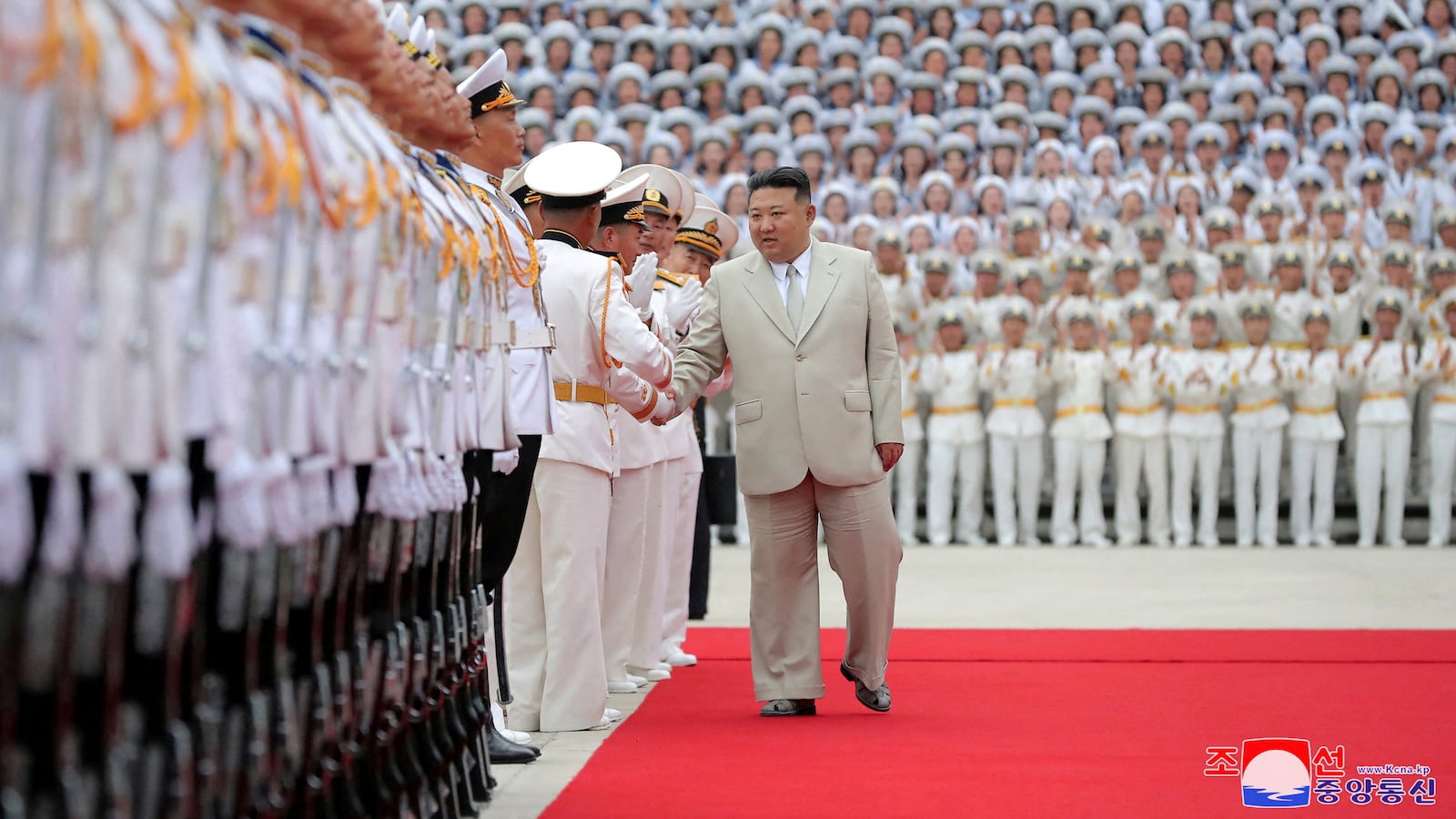 North Korean leader Kim Jong Un visits the Naval Command of the Korean People's Army (KPA) on the occasion of the Navy Day.