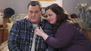LOS ANGELES - AUGUST 6: "To Have and Withhold" --Mike (Billy Gardell, left) is in another world as he resists the advances of Molly (Melissa McCarthy) as she yearns for affection after experiencing writers block and the possibility of having to return her big advance, on MIKE & MOLLY, Monday, Dec. 15 (8:30-9:00 PM, ET/PT) on the CBS Television Network. Pictured L-R: Billy Gardell as Mike Biggs and Melissa McCarthy as Molly Flynn (Photo by Sonja Flemming/CBS via Getty Images)