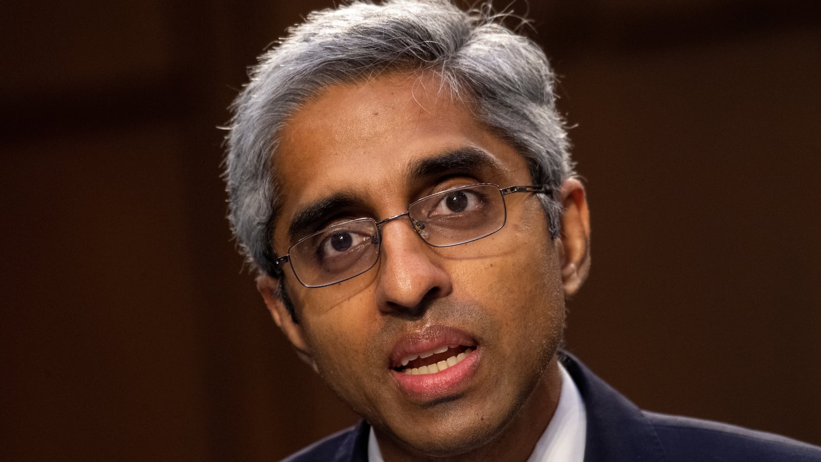 Vivek Murthy speaks before the Senate Health, Education, Labor, and Pensions committee in Washington, U.S. February 25, 2021.