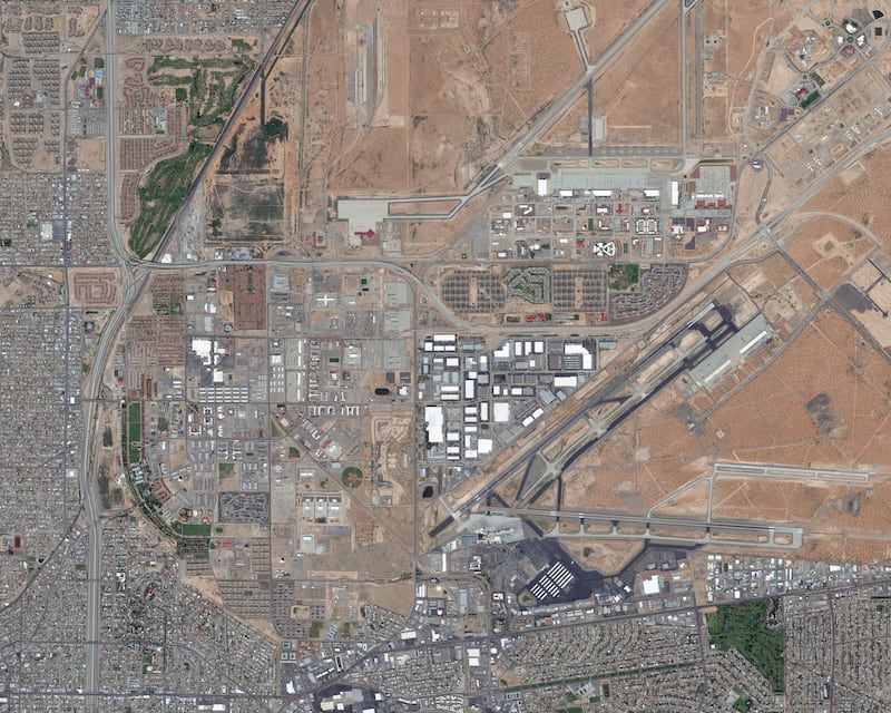 FORT BLISS, ELPASO, TEXAS - OCTOBER 3, 2018: DigitalGlobe via Getty Images overview imagery of Fort Bliss in Elpaso, TX.  (Photo DigitalGlobe via Getty Images via Getty Images)