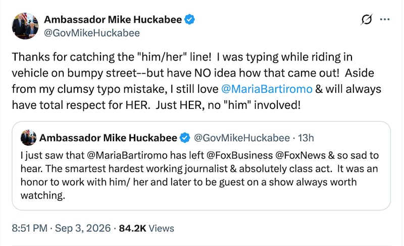 Mike Huckabee/X