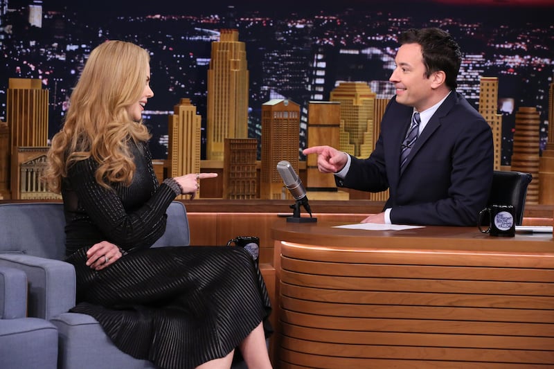 Actress Nicole Kidman during an interview with host Jimmy Fallon on January 6, 2015.