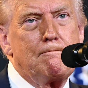 US President Donald Trump speaks during the unveiling of the Kennedy Center Honors nominees on August 13, 2025, at the Kennedy Center in Washington, DC. (Photo by Mandel NGAN / AFP) (Photo by MANDEL NGAN/AFP via Getty Images)