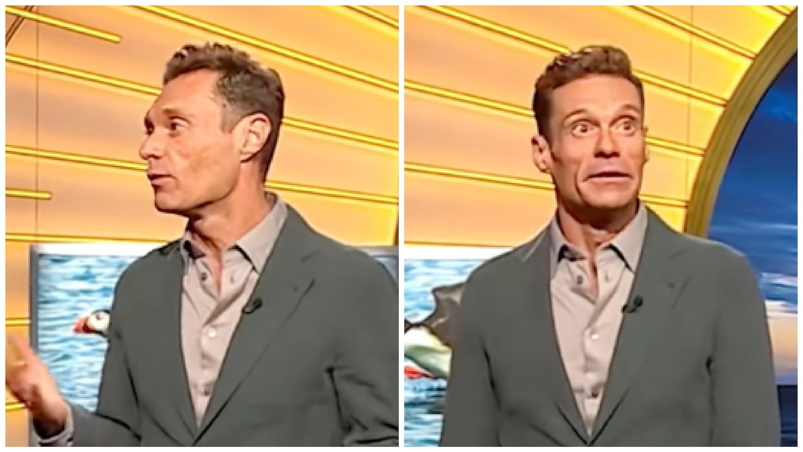 Ryan Seacrest during a 'Wheel of Fortune' TikTok video.