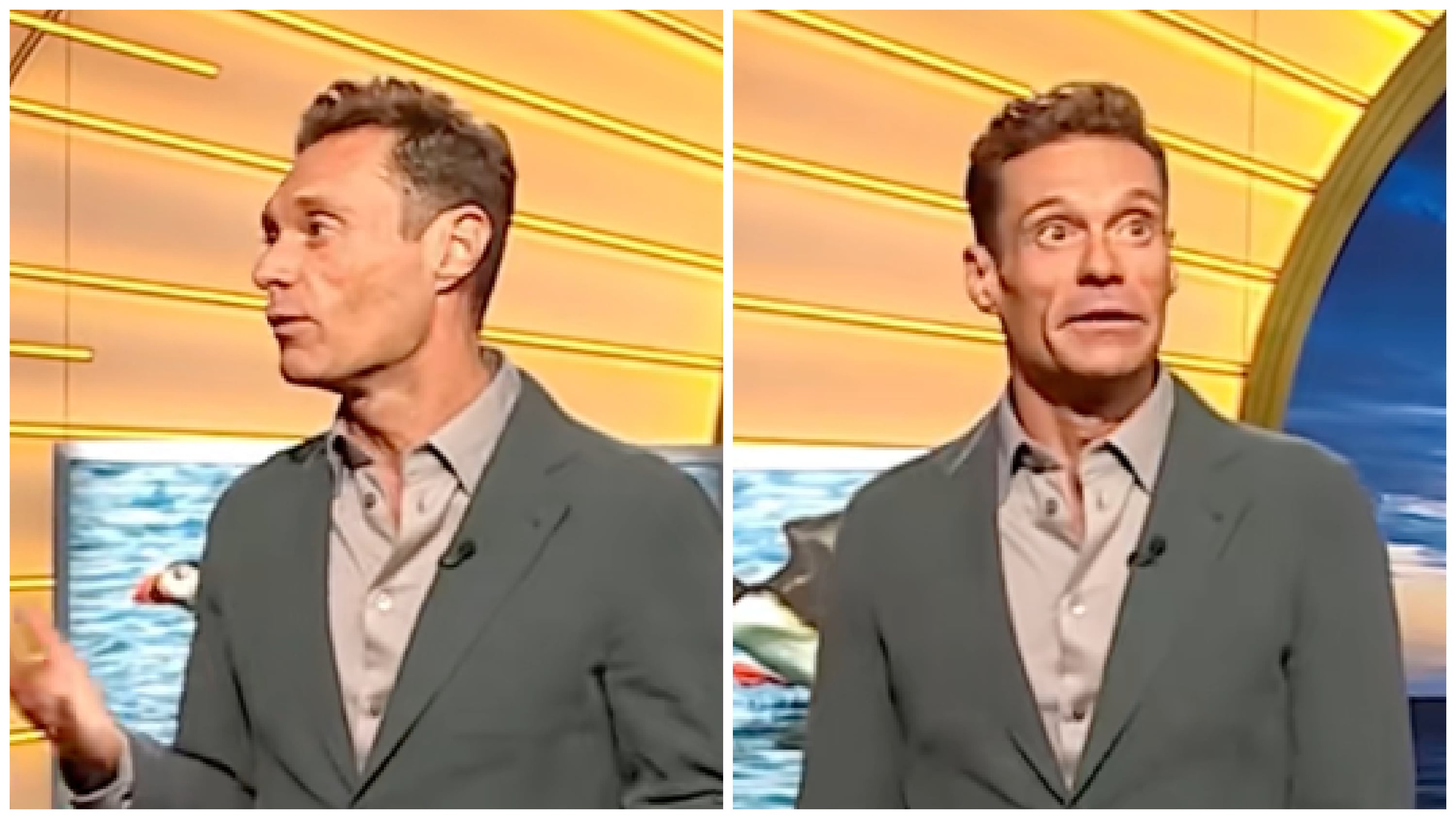 Ryan Seacrest during a 'Wheel of Fortune' TikTok video.