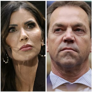 Kristi Noem and Bryon Noem.