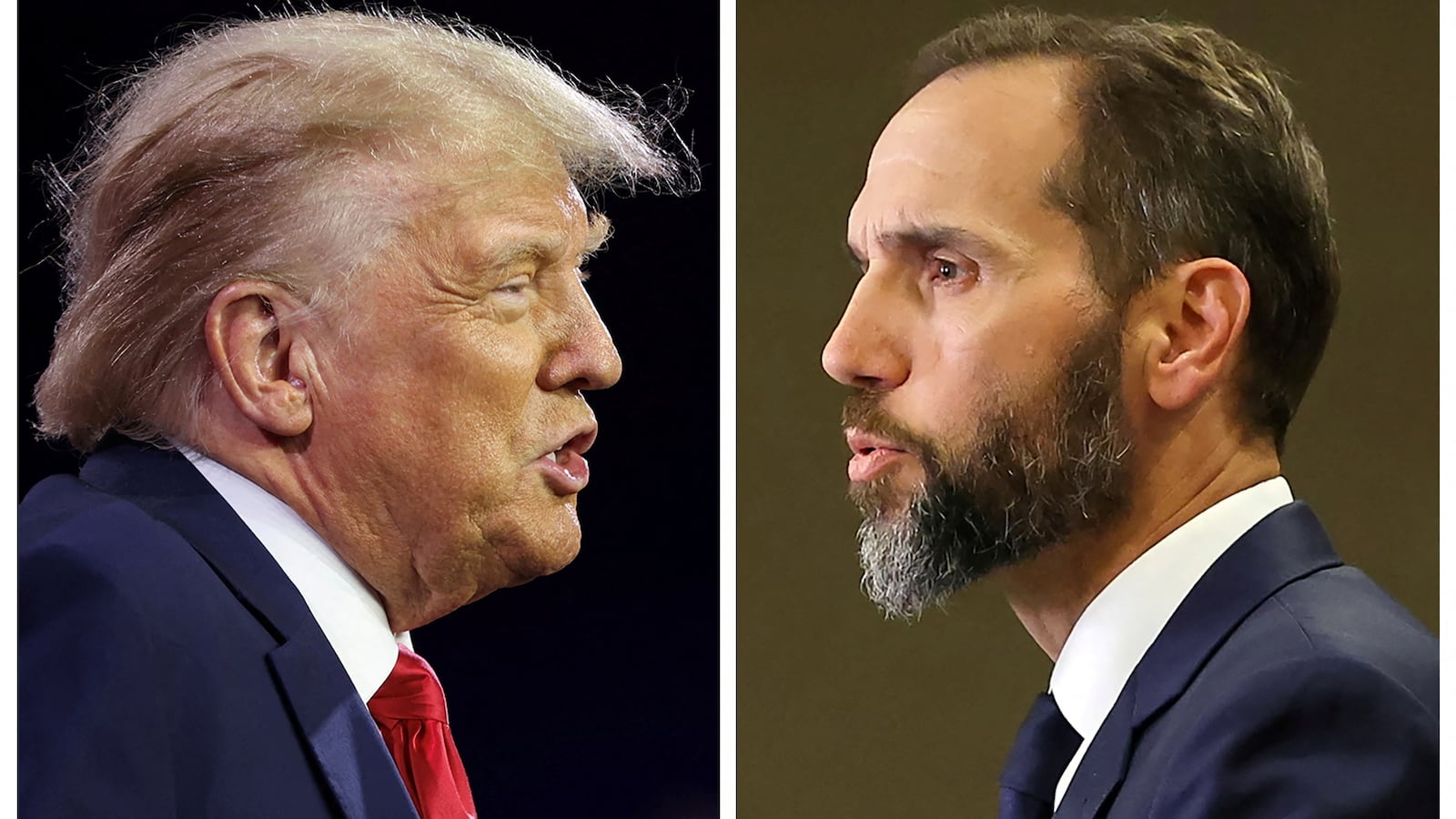 Former U.S. President Donald Trump and special counsel Jack Smith are seen in a combination of file photos in Washington.