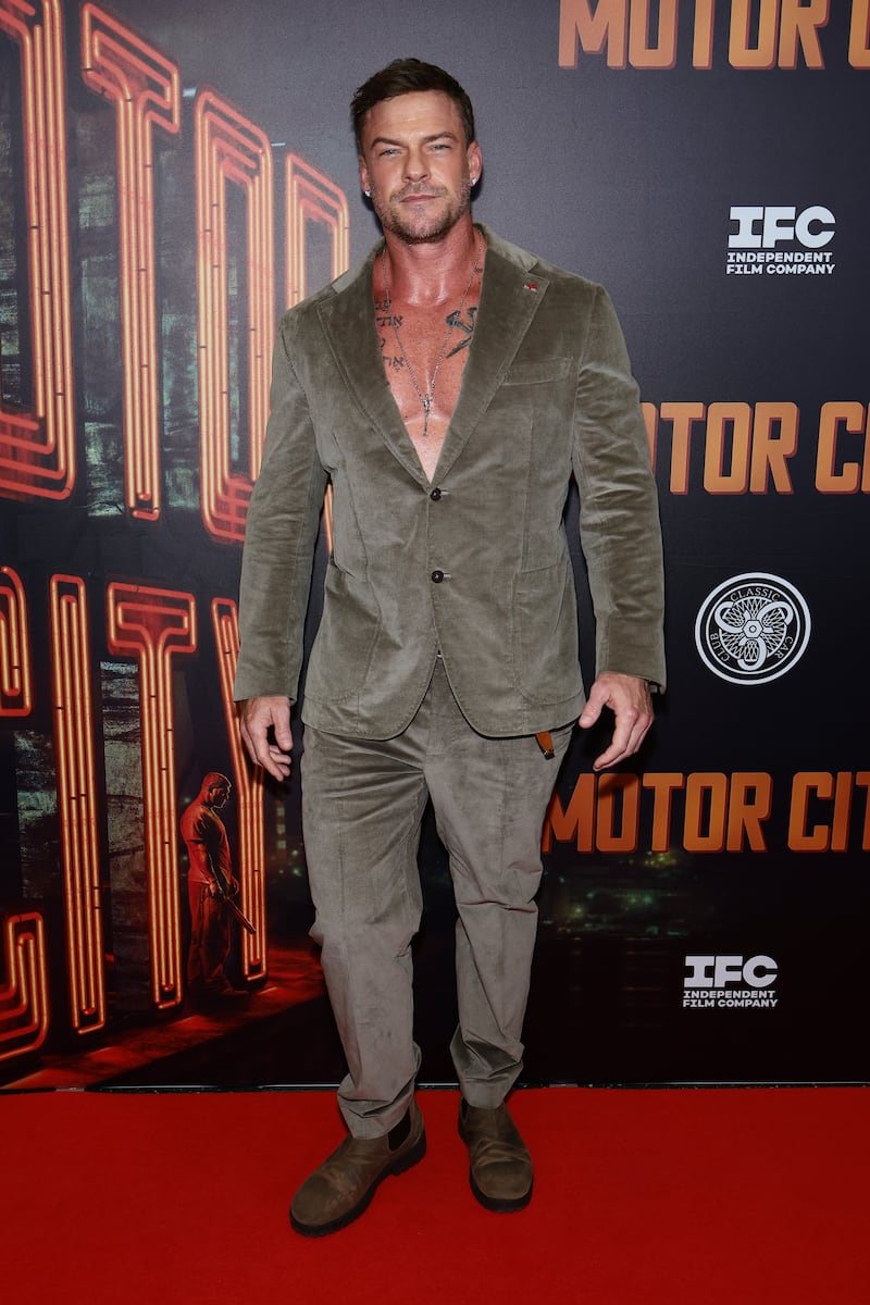 Alan Ritchson attends the premiere of "Motor City" at the Museum of Modern Art on July 13, 2026, in New York City.