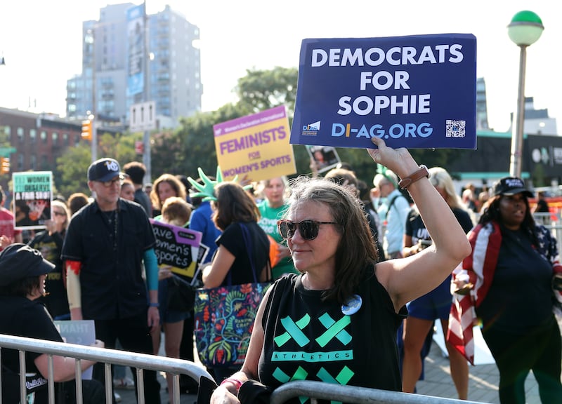 sophie cunningham trans protest maga barbie