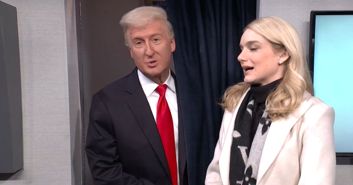 Drug-Addled ‘SNL’ Donald Trump Thirsts Over Leavitt’s Lips