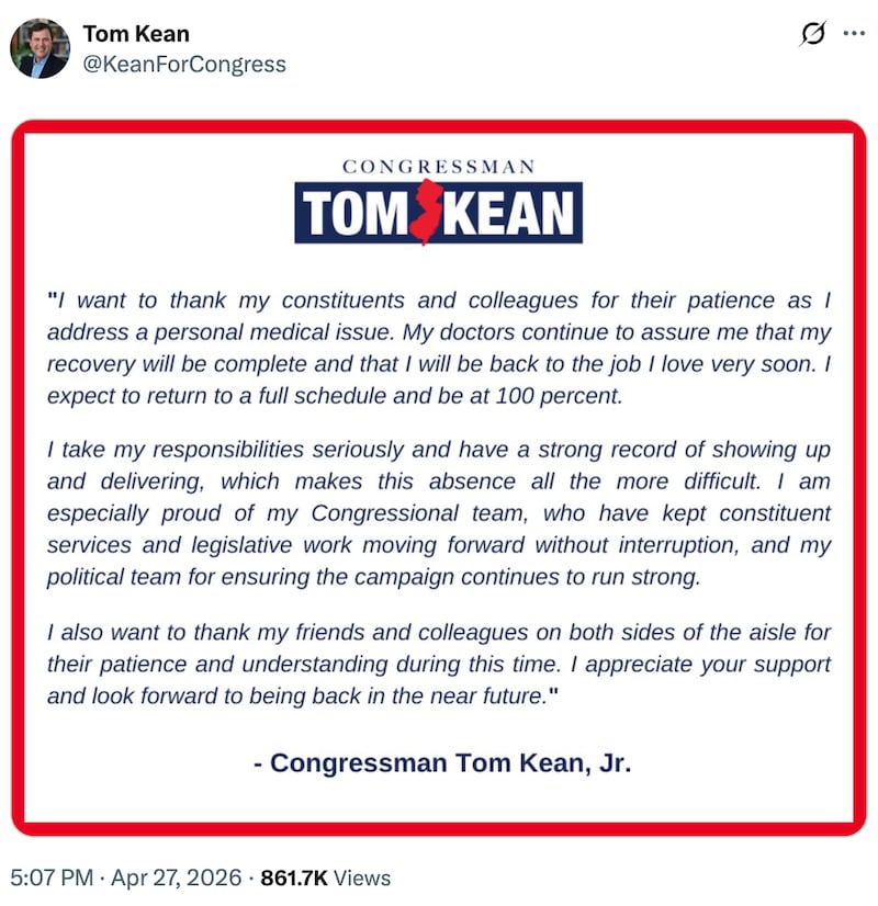 Tom Kean Jr. on X